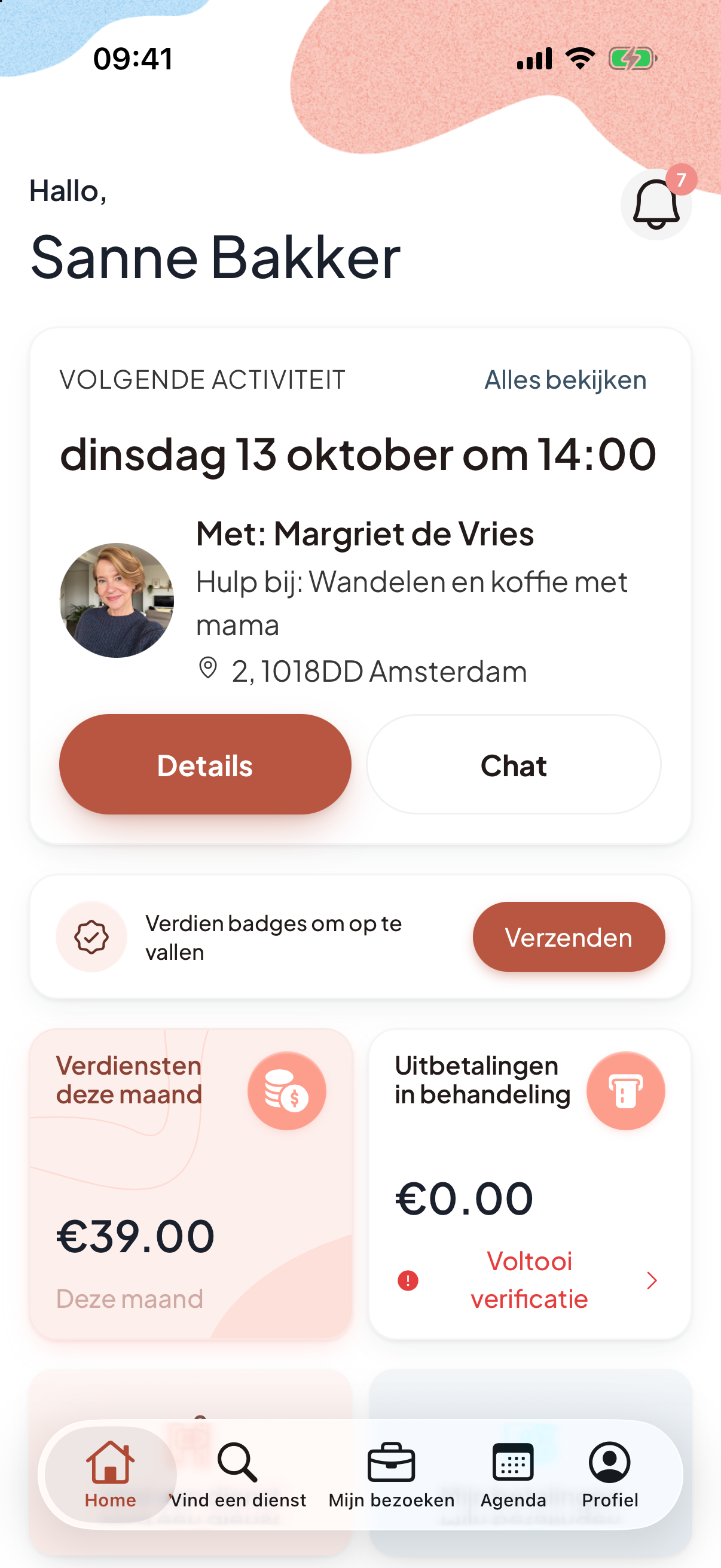 Je bezoeken en verdiensten